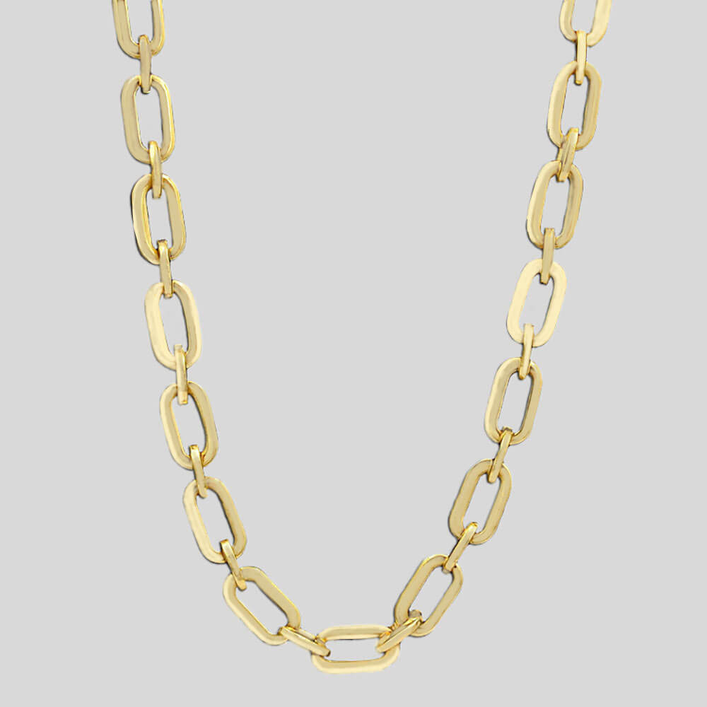 Stainless Steel Gold Filled Chain Necklace Street Style