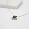The Blue Rhinestones Sparkle Pendant Necklace