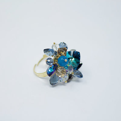 The Stellux - Crystal Water Drop Adjustable Ring