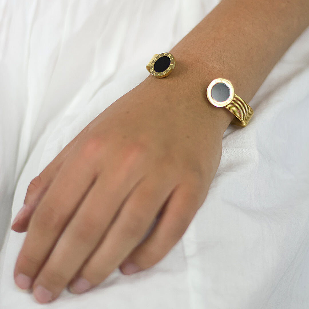 The Gold Roman Bracelet-BELLEDESOIREE gold bracelet