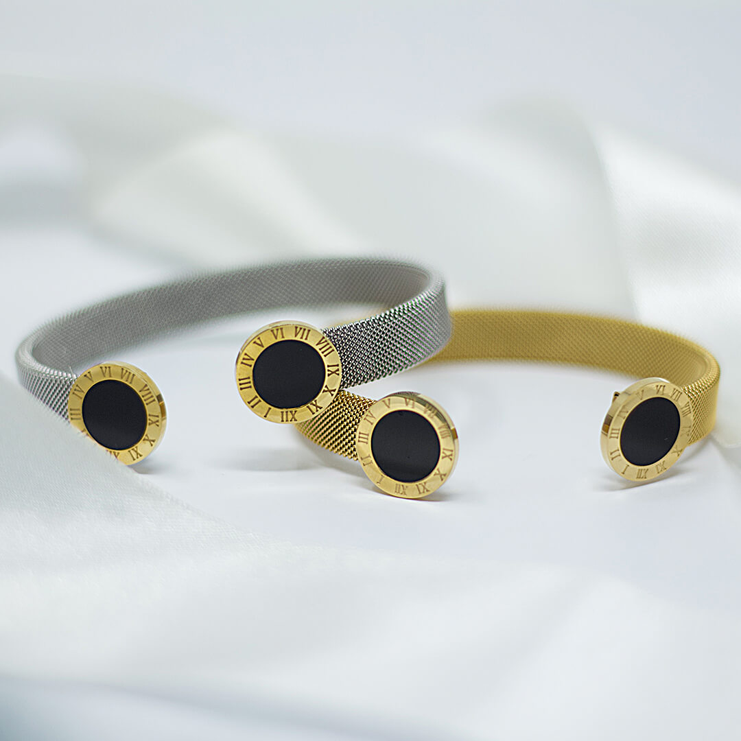 The Roman Bracelets gold &amp; silver gold- BELLE DE SOIREEE the roman