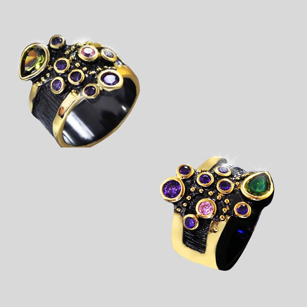 Vanessa Trendy Black Ring-belledesoiree