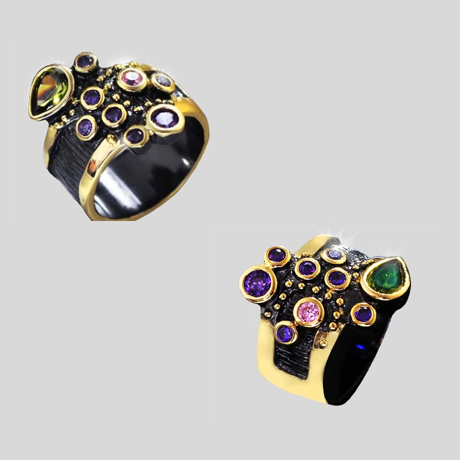 Vanessa Trendy Black Ring-belledesoiree