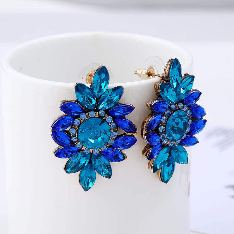 Ariana  Versailles Blue stud Earrings