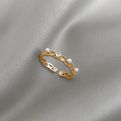 Vintage Gold Chain Rings Tiara