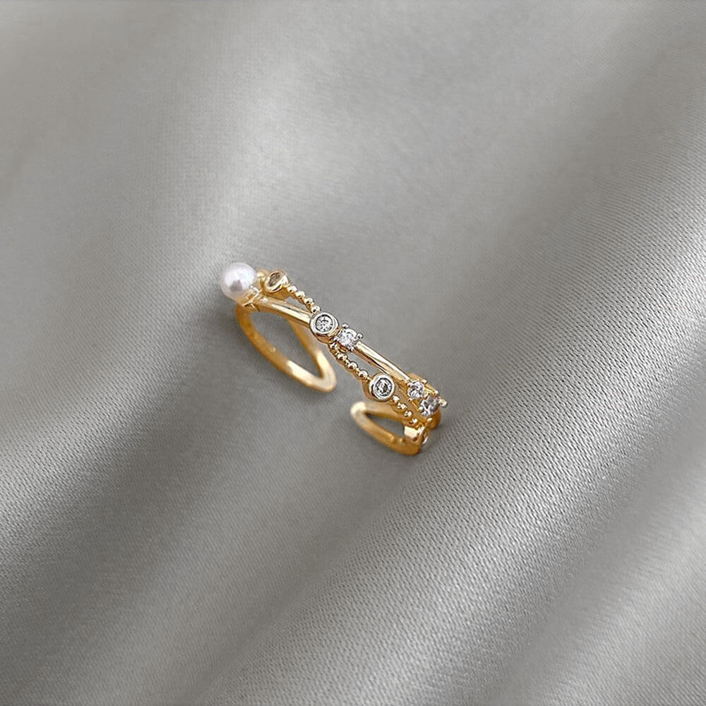 Vintage Gold Chain Rings Tiara