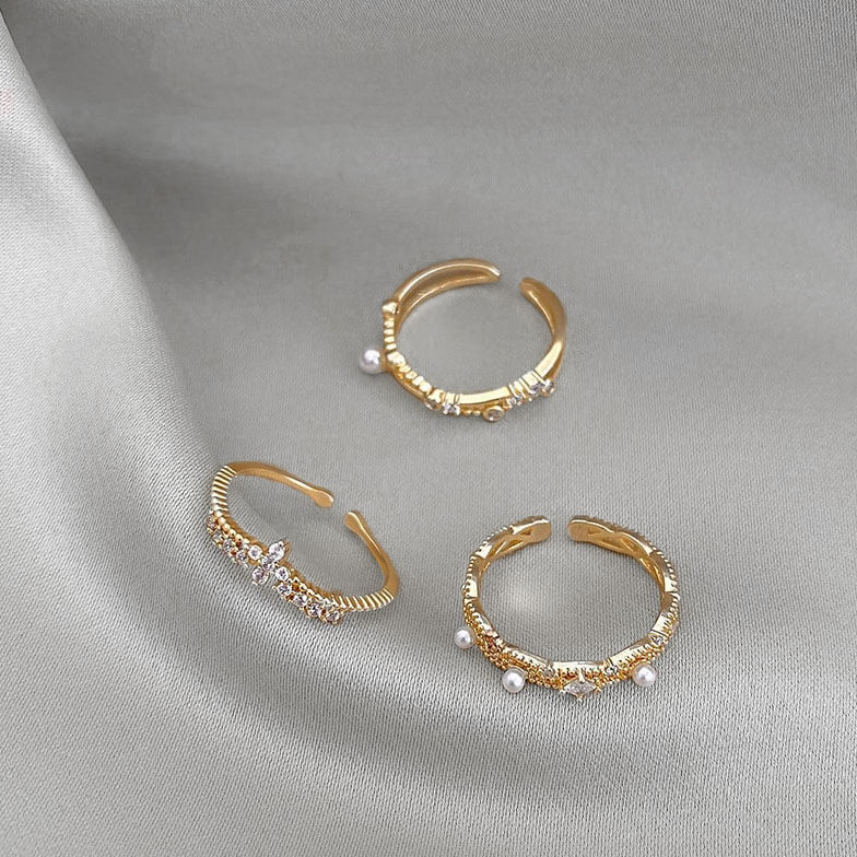 Vintage Gold Chain Rings Tiara