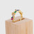 Multicolour Gem Open Ring