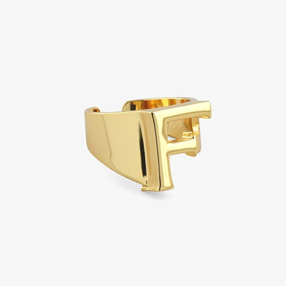 gold letter ring-belledesoiree