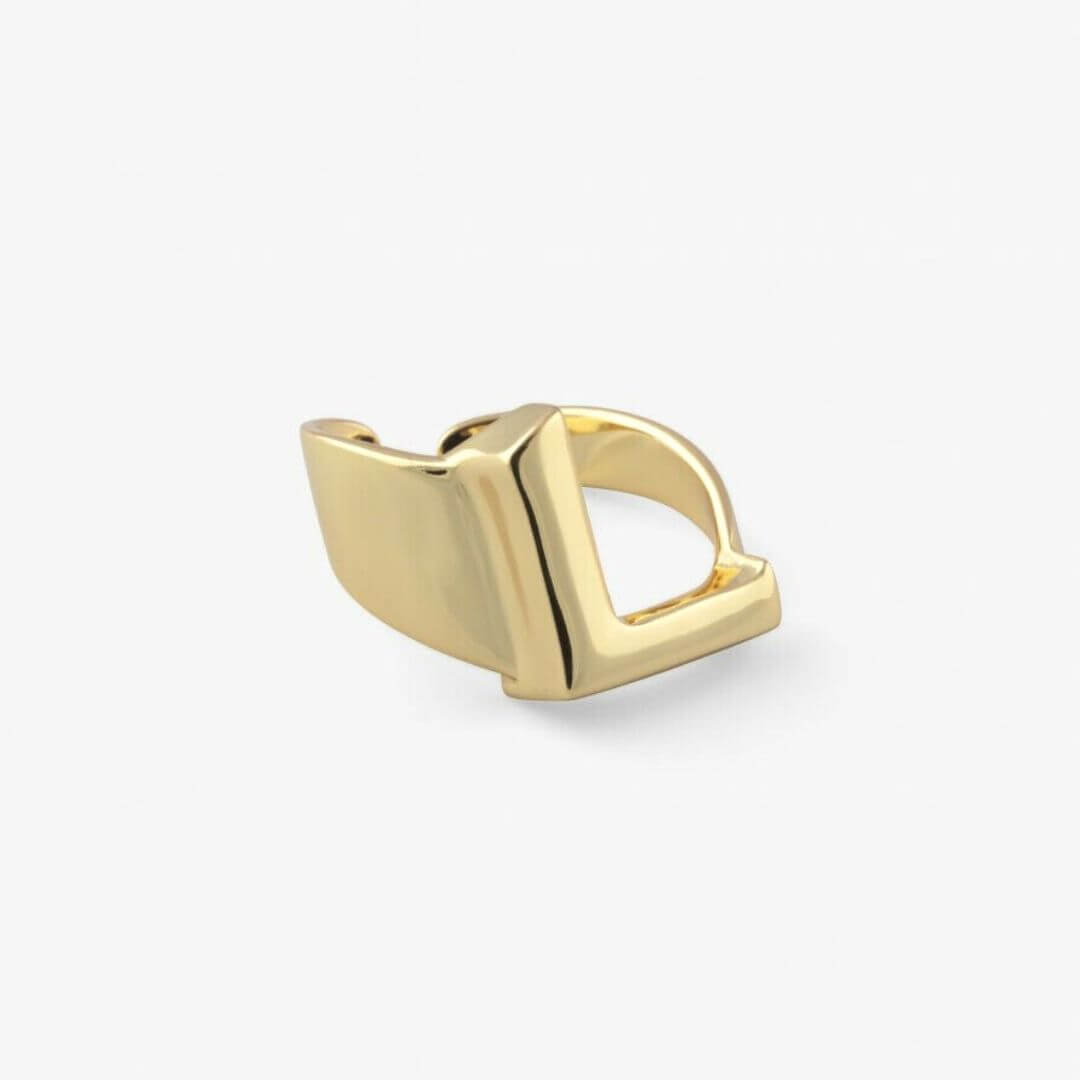 gold letter ring L-belledesoiree