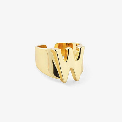 Gold Letter Adjustable Ring