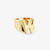 Gold Letter Adjustable Ring