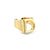 Gold Color Letter Adjustable Ring D