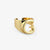 Gold Letter Adjustable Ring