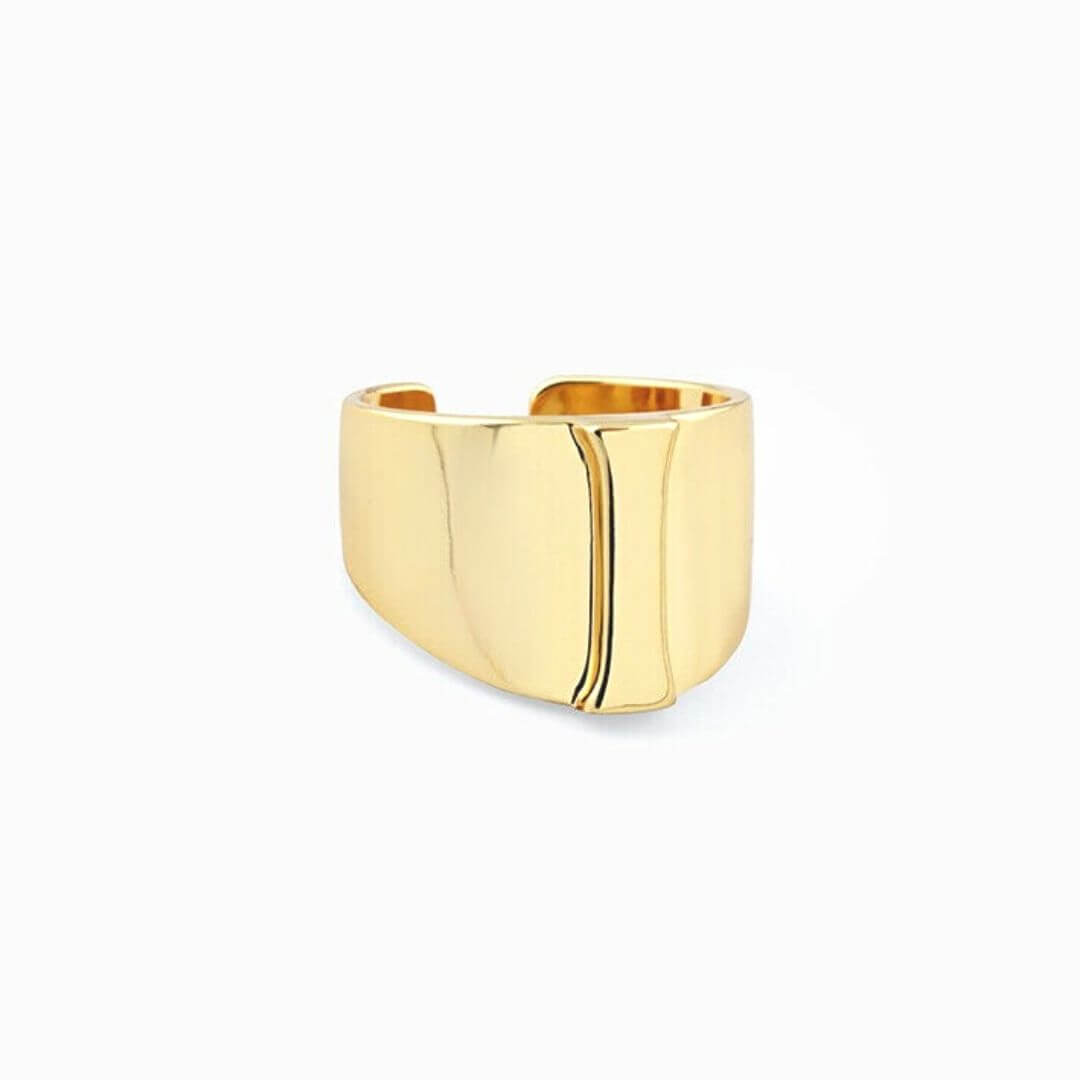 Gold Letter Adjustable Ring