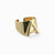 Gold Color Letter Adjustable Ring A