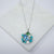 Crystal Blue Pendant Necklace