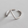 Silver White Gold Adjustable Ring